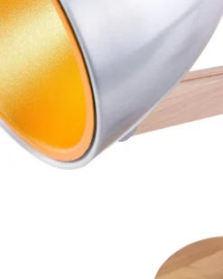 Schreibtischlampe Silber 62 Cm Rund Veleka