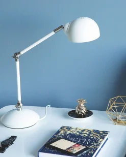 Schreibtischlampe Weis 60 Cm Rund Helmand