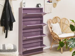 Schuhschrank Violett 4 Klappturen Torrens