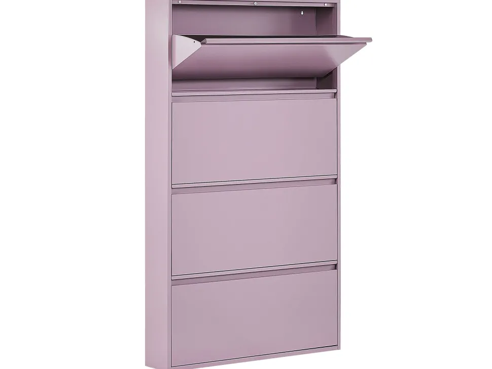 Schuhschrank Violett 4 Klappturen Torrens