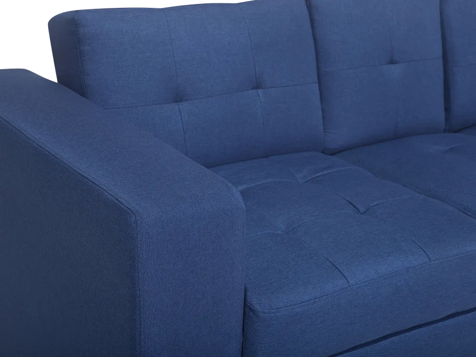 Sectional Sofa Bed With Ottoman Navy Blue Falster