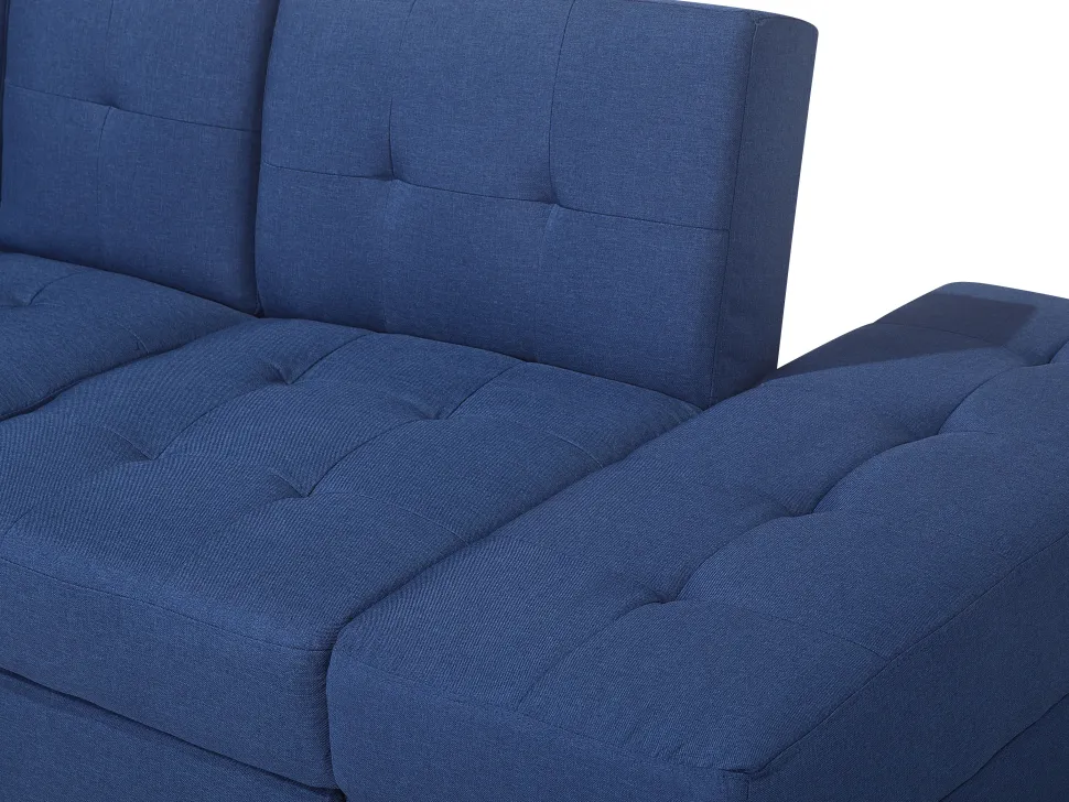 Sectional Sofa Bed With Ottoman Navy Blue Falster