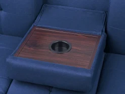 Sectional Sofa Bed With Ottoman Navy Blue Falster