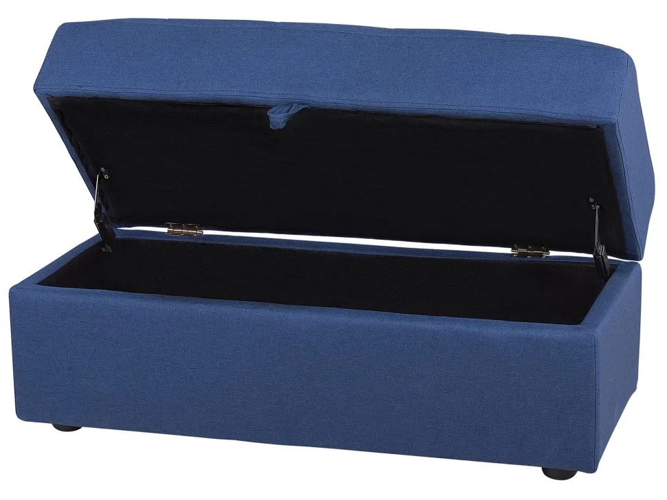 Sectional Sofa Bed With Ottoman Navy Blue Falster