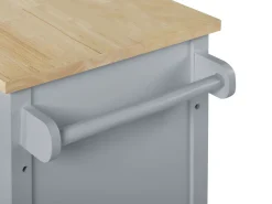 Servierwagen Grau / Heller Holzfarbton Mit 2 Schubalden Genoa