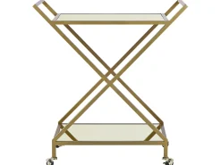 Servierwagen Metall Gold Spiegeleffekt 2 Etagen Ivera