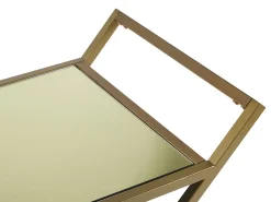 Servierwagen Metall Gold Spiegeleffekt 2 Etagen Ivera