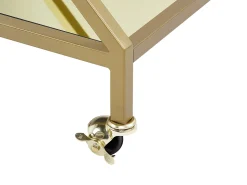 Servierwagen Metall Gold Spiegeleffekt 2 Etagen Ivera