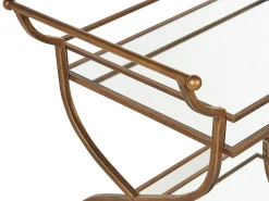 Servierwagen Metall Gold Spiegeleffekt 2 Etagen Larino