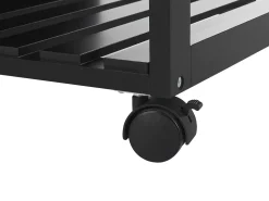 Servierwagen Schwarz / Heller Holzfarbton Mit 2 Schubladen Boves
