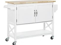 Servierwagen Weis / Heller Holzfarbton Mele