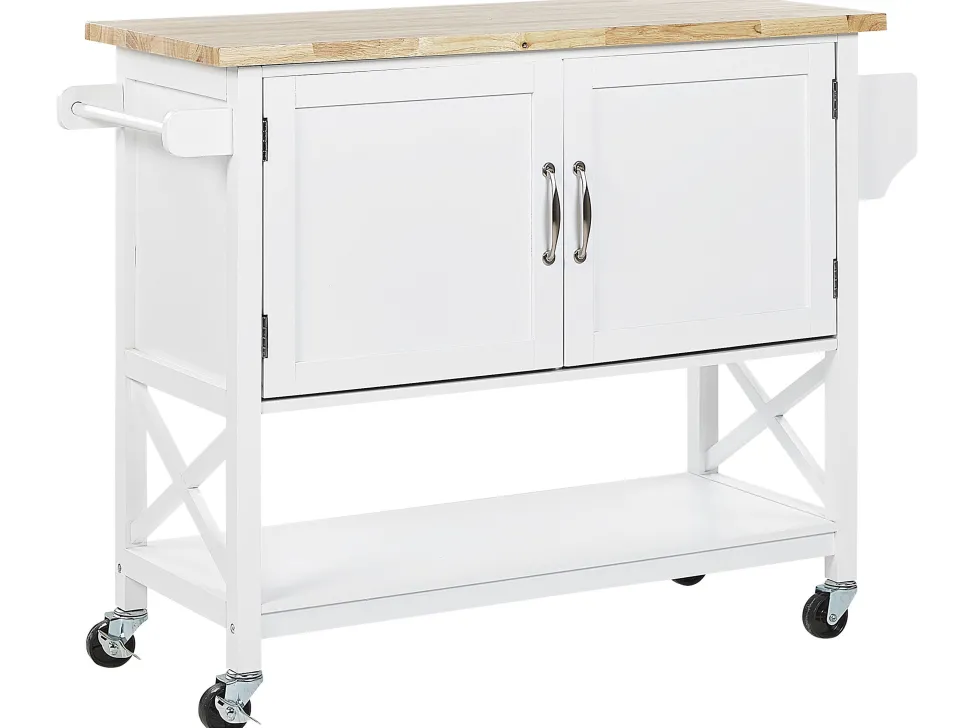 Servierwagen Weis / Heller Holzfarbton Mele