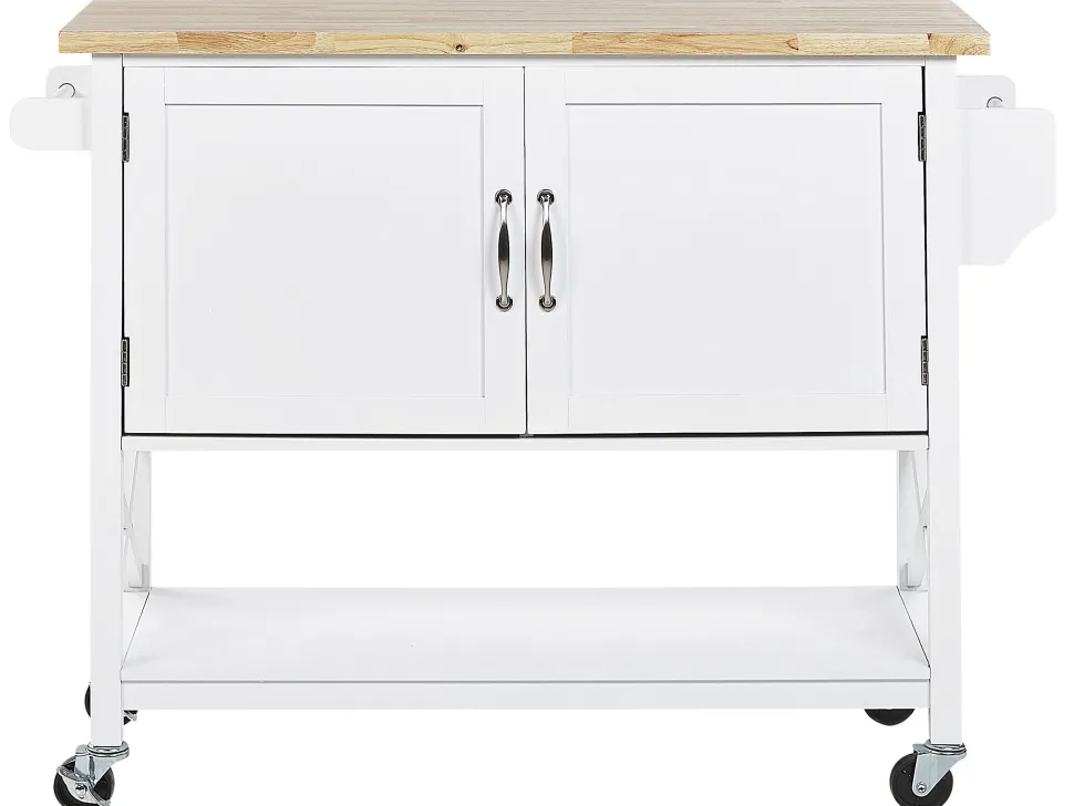 Servierwagen Weis / Heller Holzfarbton Mele