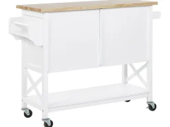 Servierwagen Weis / Heller Holzfarbton Mele