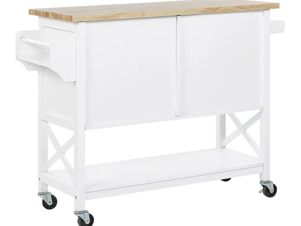 Servierwagen Weis / Heller Holzfarbton Mele