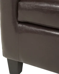 Sessel Kunstleder Braun Borwick