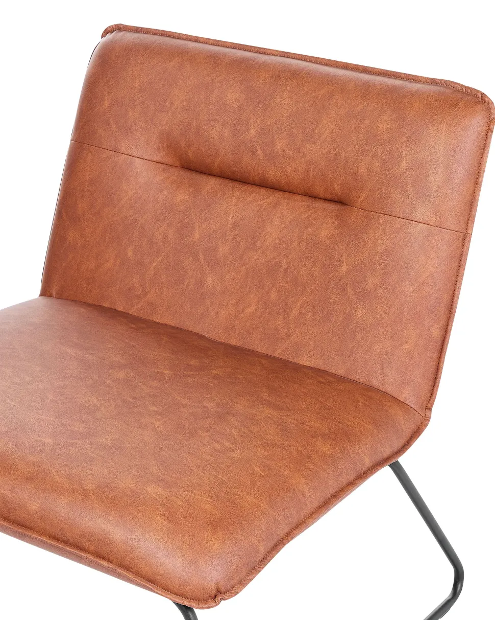 Sessel Kunstleder Goldbraun / Schwarz Cotulla