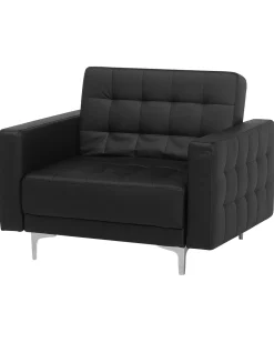 Sessel Kunstleder Schwarz Aberdeen