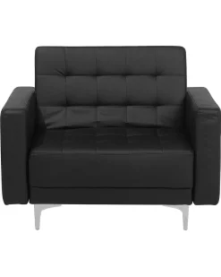Sessel Kunstleder Schwarz Aberdeen