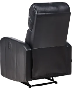 Sessel Kunstleder Schwarz Led-Beleuchtung Usb-Port Verstellbar Virrat