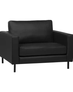 Sessel Leder Schwarz Savalen