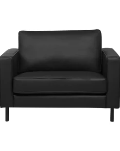 Sessel Leder Schwarz Savalen