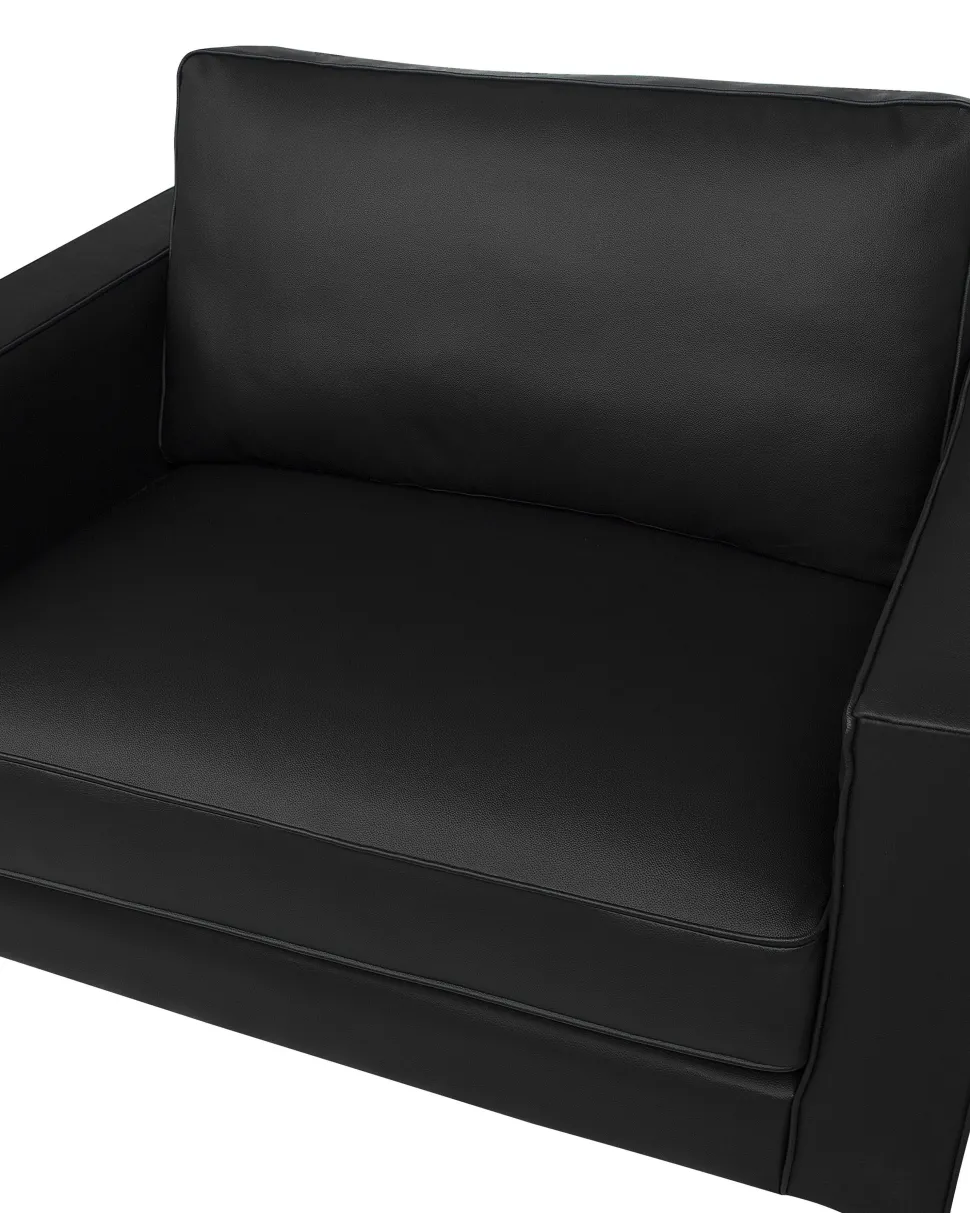Sessel Leder Schwarz Savalen