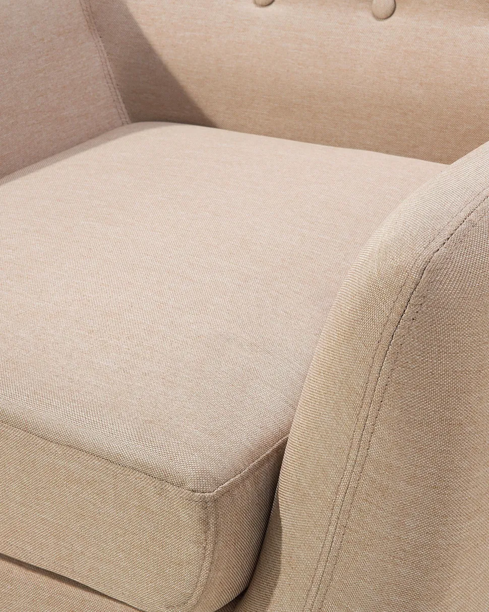 Sessel Polsterbezug Beige Motala