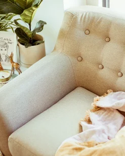 Sessel Polsterbezug Beige Motala