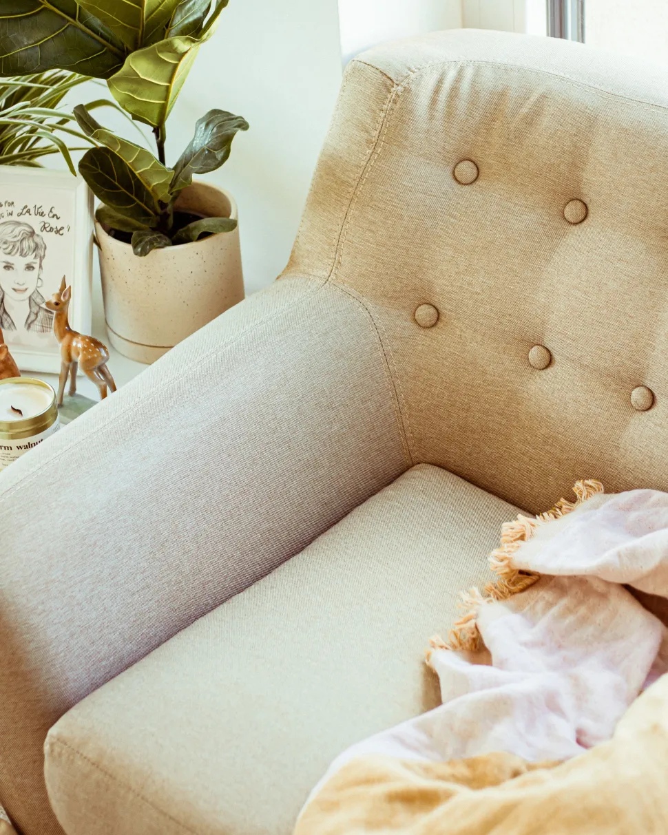 Sessel Polsterbezug Beige Motala