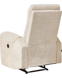 Sessel Polsterbezug Beige Led-Beleuchtung Usb-Port Verstellbar Somero
