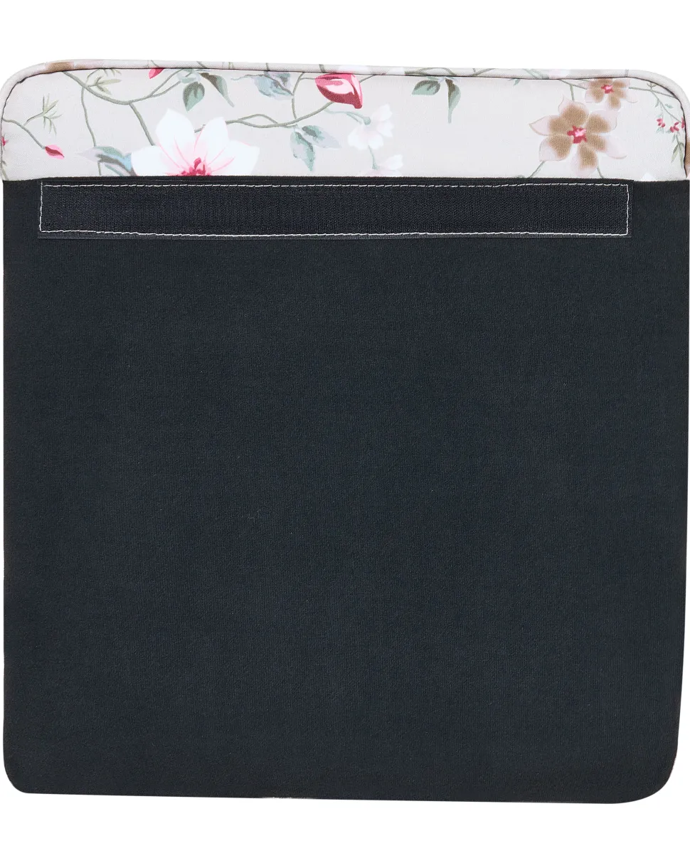 Sessel Polsterbezug Beige Blumenmuster Plus Hocker Hamar