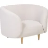 Sessel Polsterbezug Beige / Gold Loen