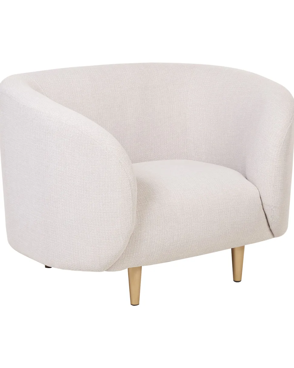 Sessel Polsterbezug Beige / Gold Loen