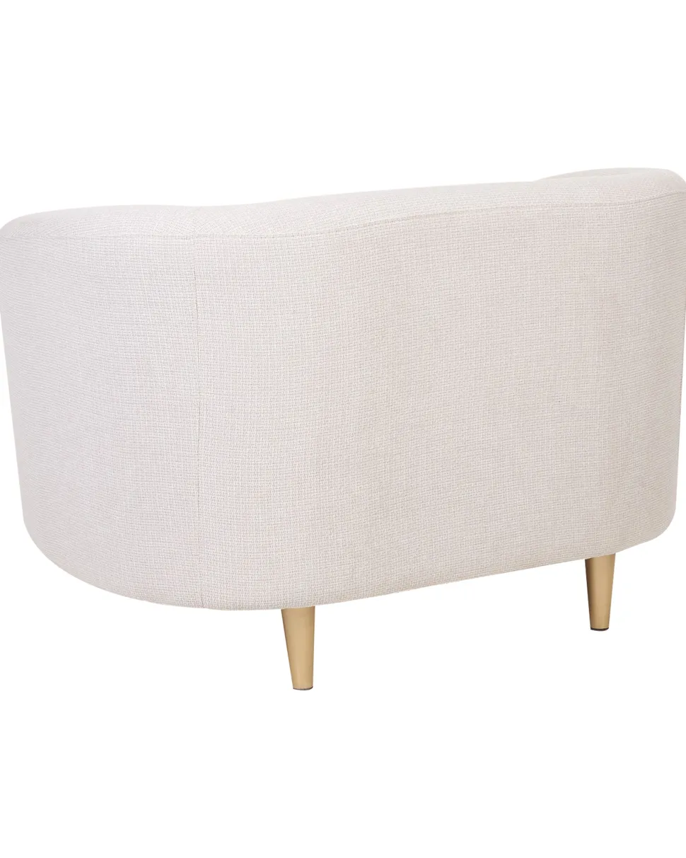 Sessel Polsterbezug Beige / Gold Loen