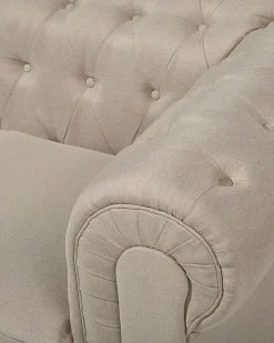 Sessel Polsterbezug Beige Chesterfield Gros