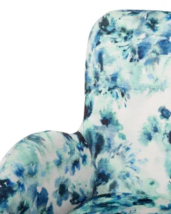 Sessel Polsterbezug Blau Geblumt Bjarn