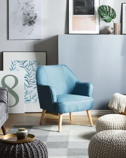 Sessel Polsterbezug Blaugrun Loken