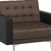 Sessel Polsterbezug Dunkelbraun / Schwarz Aberdeen