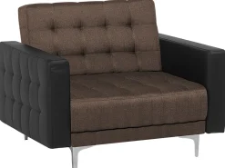 Sessel Polsterbezug Dunkelbraun / Schwarz Aberdeen