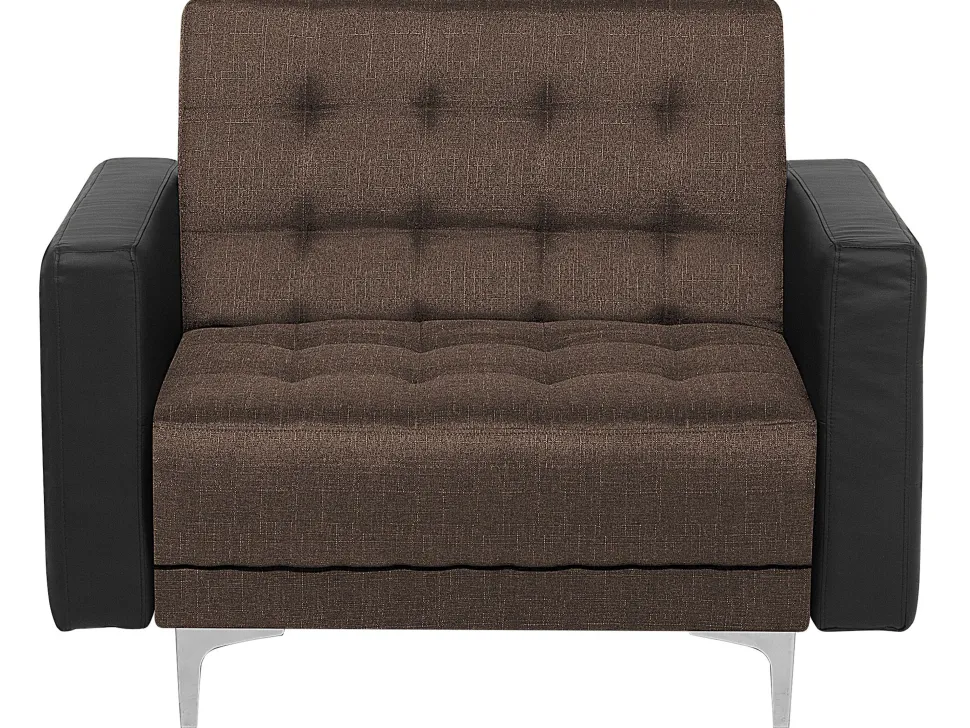 Sessel Polsterbezug Dunkelbraun / Schwarz Aberdeen