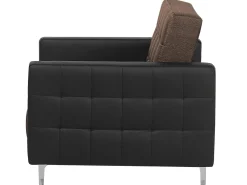 Sessel Polsterbezug Dunkelbraun / Schwarz Aberdeen