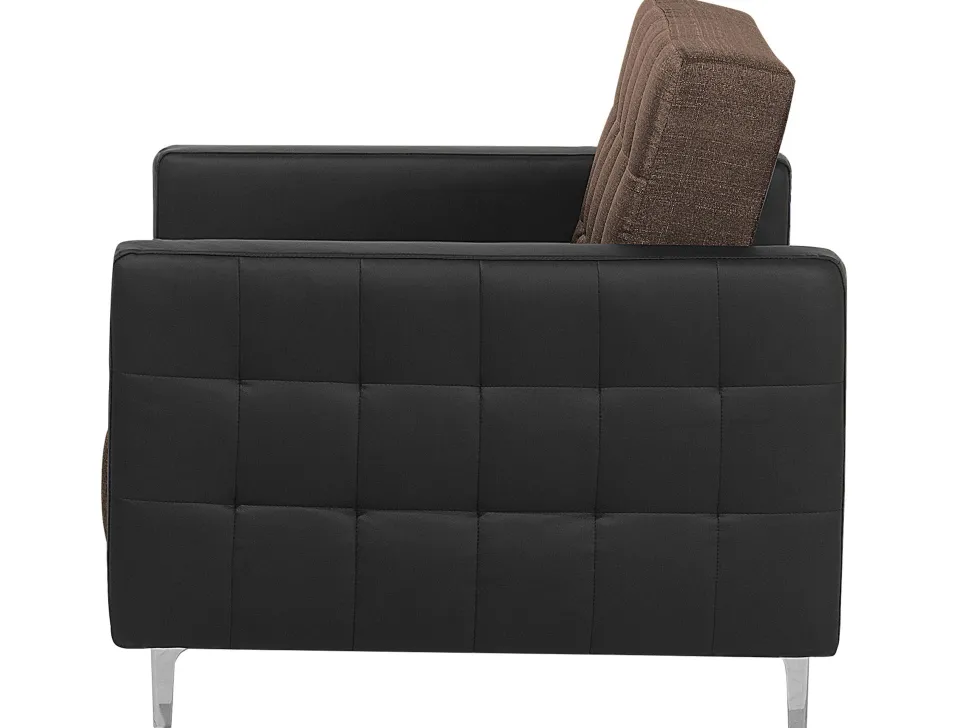 Sessel Polsterbezug Dunkelbraun / Schwarz Aberdeen