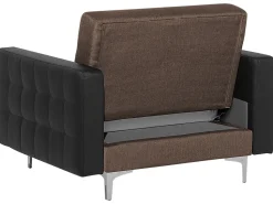 Sessel Polsterbezug Dunkelbraun / Schwarz Aberdeen