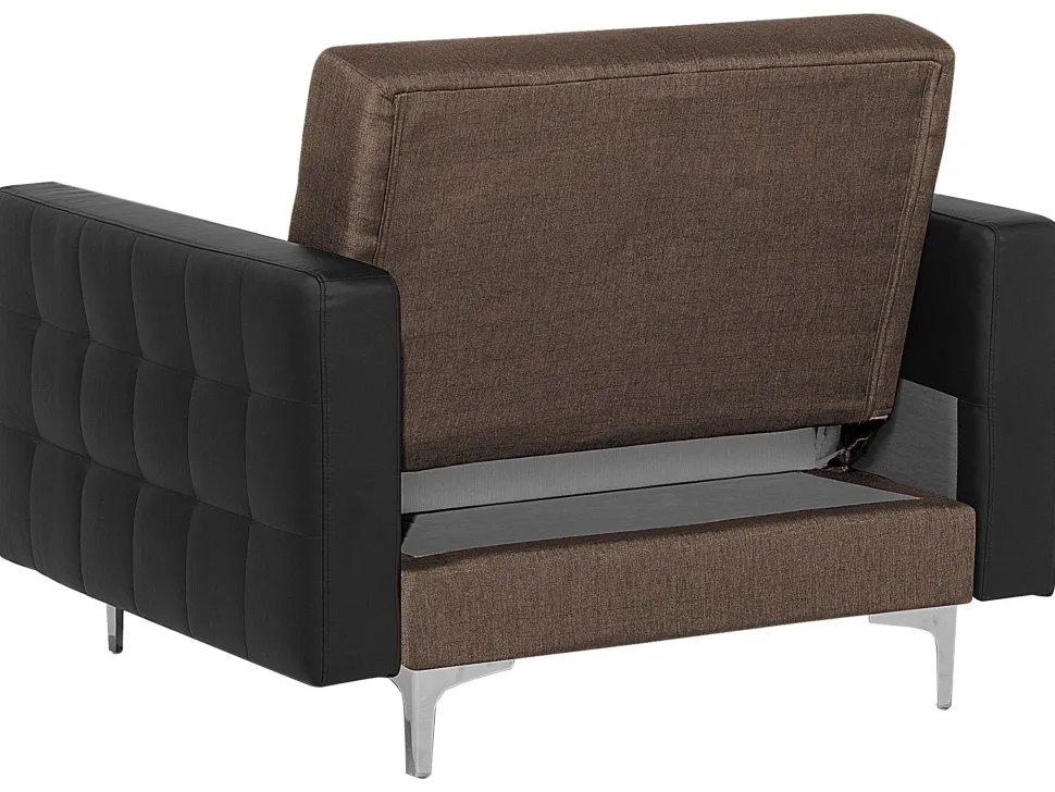 Sessel Polsterbezug Dunkelbraun / Schwarz Aberdeen