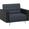 Sessel Polsterbezug Dunkelgrau / Schwarz Aberdeen