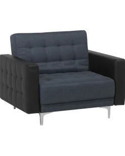 Sessel Polsterbezug Dunkelgrau / Schwarz Aberdeen
