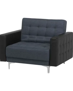 Sessel Polsterbezug Dunkelgrau / Schwarz Aberdeen