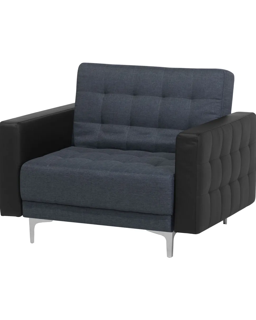 Sessel Polsterbezug Dunkelgrau / Schwarz Aberdeen