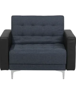 Sessel Polsterbezug Dunkelgrau / Schwarz Aberdeen